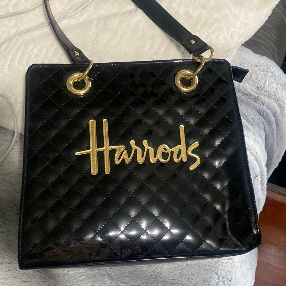 Harrods logo tote bag